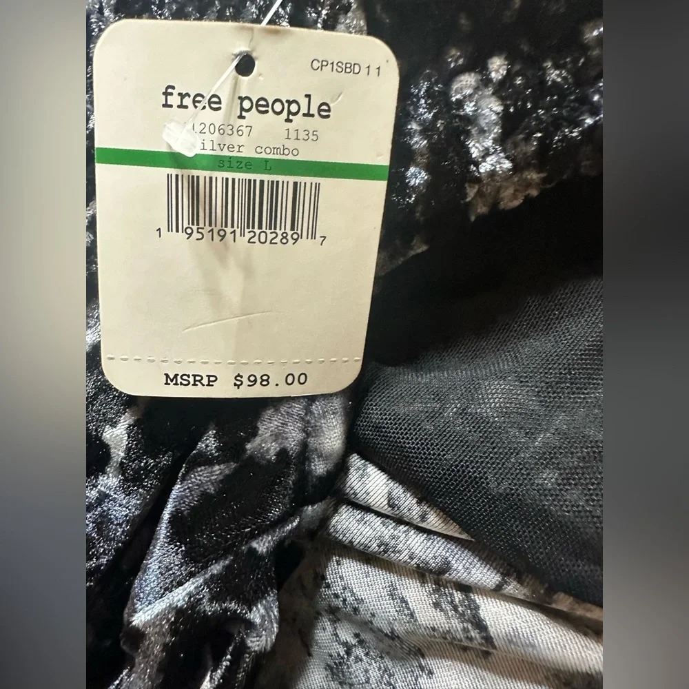 Free people‎ Velvet Textured Mini Dress in Black